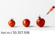 gmo chemical modified food cherry tomatoes. Стоковое фото, агентство Ingram Publishing / Фотобанк Лори