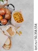 flat lay pantry food ingredients. Стоковое фото, агентство Ingram Publishing / Фотобанк Лори