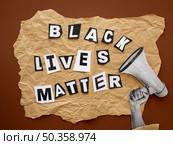 top view black lives matter awareness. Стоковое фото, агентство Ingram Publishing / Фотобанк Лори