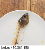 top view fish bones table. Стоковое фото, агентство Ingram Publishing / Фотобанк Лори