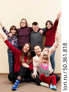 children with down syndrome woman posing happily. Стоковое фото, агентство Ingram Publishing / Фотобанк Лори