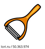Vegetable Peeler Icon. Editable Bold Outline With Color Fill Design. Vector Illustration. Стоковая иллюстрация, агентство Ingram Publishing / Фотобанк Лори