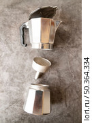 disassembled coffee machine top view. Стоковое фото, агентство Ingram Publishing / Фотобанк Лори