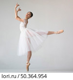 side view ballerina tutu dress posing. Стоковое фото, агентство Ingram Publishing / Фотобанк Лори