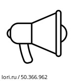 Promotion Megaphone Icon. Bold outline design with editable stroke width. Vector Illustration. Стоковая иллюстрация, агентство Ingram Publishing / Фотобанк Лори