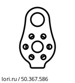 Alpinist Pulley Icon. Bold outline design with editable stroke width. Vector Illustration. Стоковая иллюстрация, агентство Ingram Publishing / Фотобанк Лори