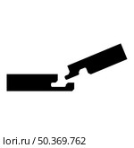 Connection of two boards in the groove Wood floor construction joint gap free profile view icon black color vector illustration image flat style simple. Connection of two boards in the groove Wood floor construction joint gap free profile view icon black color vector illustration image flat style. Стоковая иллюстрация, агентство Ingram Publishing / Фотобанк Лори