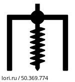 Installation for drilling rig symbol mining bore hole digger earth auger geodetic work icon black color vector illustration image flat style simple. Installation for drilling rig symbol mining bore hole digger earth auger geodetic work icon black color vector illustration image flat style. Стоковая иллюстрация, агентство Ingram Publishing / Фотобанк Лори