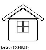 Home contour outline line icon black color vector illustration image thin flat style simple. Home contour outline line icon black color vector illustration image thin flat style. Стоковая иллюстрация, агентство Ingram Publishing / Фотобанк Лори