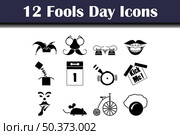 Fools Day Icon Set. Fully editable vector illustration. Text expanded. Стоковая иллюстрация, агентство Ingram Publishing / Фотобанк Лори
