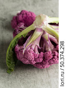 high angle tasty pink cauliflower. Стоковое фото, агентство Ingram Publishing / Фотобанк Лори