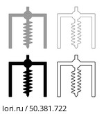 Installation for drilling rig symbol mining bore hole digger earth auger geodetic work set icon grey black color vector illustration image simple solid fill outline contour line thin flat style. Installation for drilling rig symbol mining bore hole digger earth auger geodetic work set icon grey black color vector illustration image solid fill outline contour line thin flat style. Стоковая иллюстрация, агентство Ingram Publishing / Фотобанк Лори