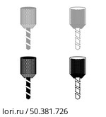 Drill bit auger in head drilling tool Milling machine spindle CNC factory set icon grey black color vector illustration image simple solid fill outline contour line thin flat style. Drill bit auger in head drilling tool Milling machine spindle CNC factory set icon grey black color vector illustration image solid fill outline contour line thin flat style. Стоковая иллюстрация, агентство Ingram Publishing / Фотобанк Лори