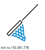Icon Of Fishing Net. Editable Bold Outline With Color Fill Design. Vector Illustration. Стоковая иллюстрация, агентство Ingram Publishing / Фотобанк Лори