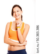 Portrait of a beautiful teenage girl smilling. Стоковое фото, агентство Ingram Publishing / Фотобанк Лори