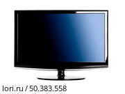 Modern lcd TV isolated over a white background. Стоковое фото, агентство Ingram Publishing / Фотобанк Лори