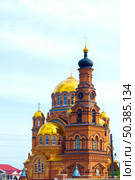 Russia Saraktash 25 May 2010: Trinity Simeon's Convent of Mercy. Cathedral of the Life-Giving Trinity. Orenburg region. Стоковое фото, фотограф Акиньшин Владимир / Фотобанк Лори