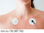 person with electrodes body. Стоковое фото, агентство Ingram Publishing / Фотобанк Лори