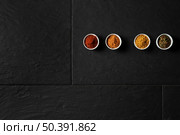 copy space bowls with condiments. Стоковое фото, агентство Ingram Publishing / Фотобанк Лори