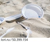 OLYMPUS DIGITAL CAMERA. plastic plate spoon beach sand. Стоковое фото, агентство Ingram Publishing / Фотобанк Лори