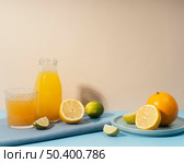 arrangement with fruits drinks. Стоковое фото, агентство Ingram Publishing / Фотобанк Лори
