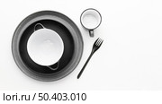 top view tableware collection 3. Стоковое фото, агентство Ingram Publishing / Фотобанк Лори