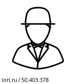 Detective Icon. Bold outline design with editable stroke width. Vector Illustration. Стоковая иллюстрация, агентство Ingram Publishing / Фотобанк Лори