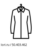 Blouse On Hanger With Sale Tag Icon. Bold outline design with editable stroke width. Vector Illustration. Стоковая иллюстрация, агентство Ingram Publishing / Фотобанк Лори