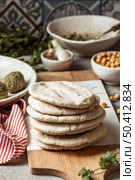 delicious traditional jewish food high angle. Стоковое фото, агентство Ingram Publishing / Фотобанк Лори