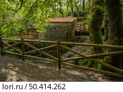 Surrounding landscape of the Estanislau fountain park and the Lourido river that divides the parishes of Arada and Maceda in the Municipality of Ovar, Portugal. Стоковое фото, агентство Ingram Publishing / Фотобанк Лори