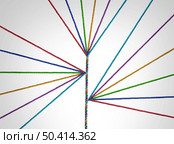 Branching out concept as a diverse rope splintering into other connected networks as a symbol for business or corporate expansion as ropes multiplying into groups. Стоковое фото, агентство Ingram Publishing / Фотобанк Лори