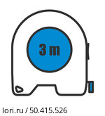 Icon Of Constriction Tape Measure. Editable Bold Outline With Color Fill Design. Vector Illustration. Стоковая иллюстрация, агентство Ingram Publishing / Фотобанк Лори
