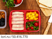 top view packed healthy food. Стоковое фото, агентство Ingram Publishing / Фотобанк Лори