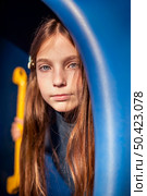 beautiful little girl playground. Стоковое фото, агентство Ingram Publishing / Фотобанк Лори
