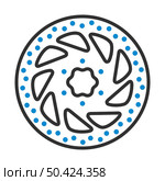 Bike Brake Disc Icon. Editable Bold Outline With Color Fill Design. Vector Illustration. Стоковая иллюстрация, агентство Ingram Publishing / Фотобанк Лори