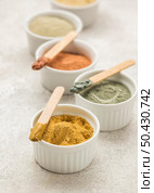 high angle selection powders bowls. Стоковое фото, агентство Ingram Publishing / Фотобанк Лори