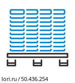 Icon Of Construction Pallet. Editable Bold Outline With Color Fill Design. Vector Illustration. Стоковая иллюстрация, агентство Ingram Publishing / Фотобанк Лори