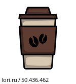 Outdoor Paper Cofee Cup Icon. Editable Bold Outline With Color Fill Design. Vector Illustration. Стоковая иллюстрация, агентство Ingram Publishing / Фотобанк Лори