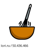 Corolla Mixing In Bowl Icon. Editable Bold Outline With Color Fill Design. Vector Illustration. Стоковая иллюстрация, агентство Ingram Publishing / Фотобанк Лори