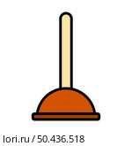 Plunger Icon. Editable Bold Outline With Color Fill Design. Vector Illustration. Стоковая иллюстрация, агентство Ingram Publishing / Фотобанк Лори