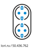 AC Splitter Icon. Editable Bold Outline With Color Fill Design. Vector Illustration. Стоковая иллюстрация, агентство Ingram Publishing / Фотобанк Лори