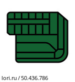 Craps Table Icon. Editable Bold Outline With Color Fill Design. Vector Illustration. Стоковая иллюстрация, агентство Ingram Publishing / Фотобанк Лори