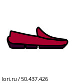 Moccasin Icon. Editable Bold Outline With Color Fill Design. Vector Illustration. Стоковая иллюстрация, агентство Ingram Publishing / Фотобанк Лори