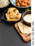 high angle delicious food assortment. Стоковое фото, агентство Ingram Publishing / Фотобанк Лори