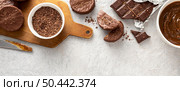 top view delicious alfajores cookies 4. Стоковое фото, агентство Ingram Publishing / Фотобанк Лори