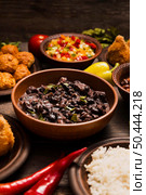 high angle assortment with delicious brazilian food. Стоковое фото, агентство Ingram Publishing / Фотобанк Лори