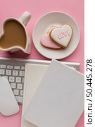 top view valentine s day with copy space 7. Стоковое фото, агентство Ingram Publishing / Фотобанк Лори