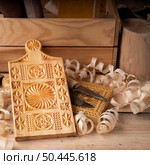 wood crafting tools assortment with wooden board. Стоковое фото, агентство Ingram Publishing / Фотобанк Лори
