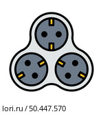AC Splitter Icon. Editable Bold Outline With Color Fill Design. Vector Illustration. Стоковая иллюстрация, агентство Ingram Publishing / Фотобанк Лори