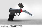 Oil as a weapon or energy weaponization and weaponized gas Gas as a the fueling station or economic challenge of rising fuel prices and gasoline increase as crude petroleum and fossil fuels with 3D illustration elements. Стоковое фото, агентство Ingram Publishing / Фотобанк Лори